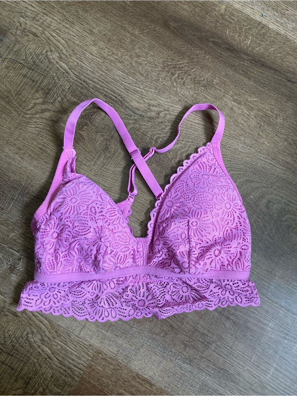 Auden Pink Unlined Bralette Wireless Size Medium